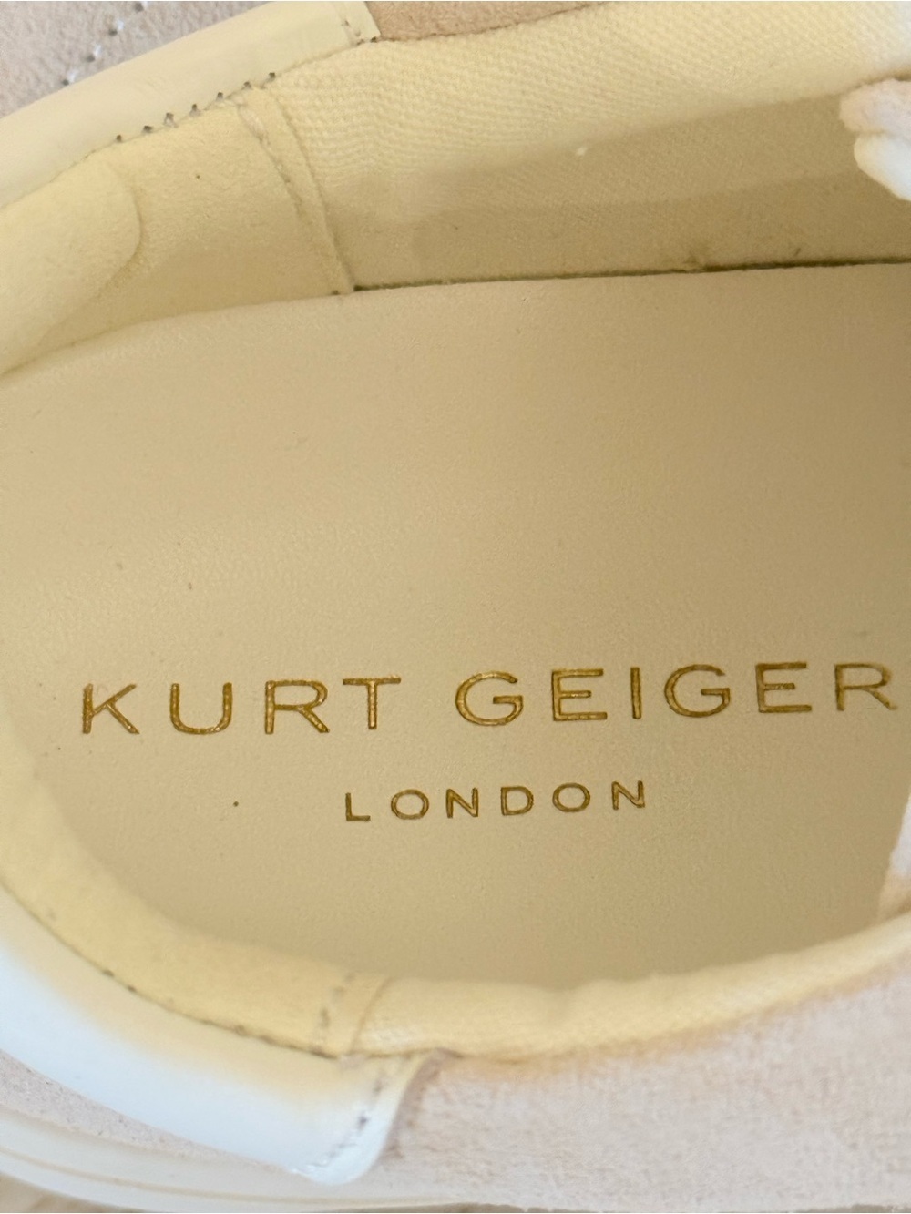 Kurt Geiger London Laney Flower Suede Platform Sneakers Bone Combo Sz 40.5 EU - Picture 12 of 14
